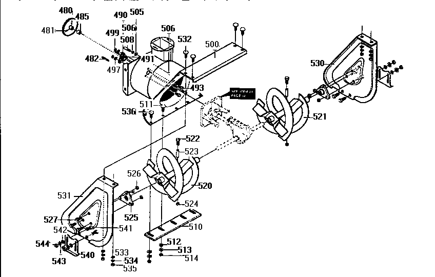 Craftsman 536886610 auger housing diagram