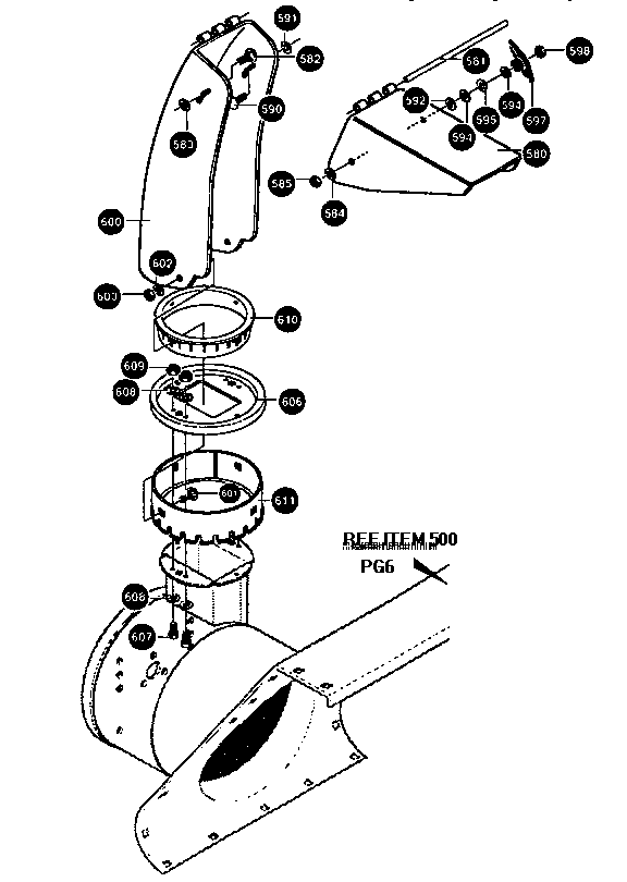 Craftsman 536886610 discharge chute diagram
