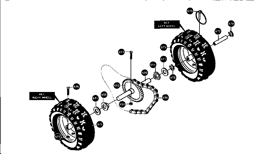 Craftsman 536886610 wheel assembly diagram