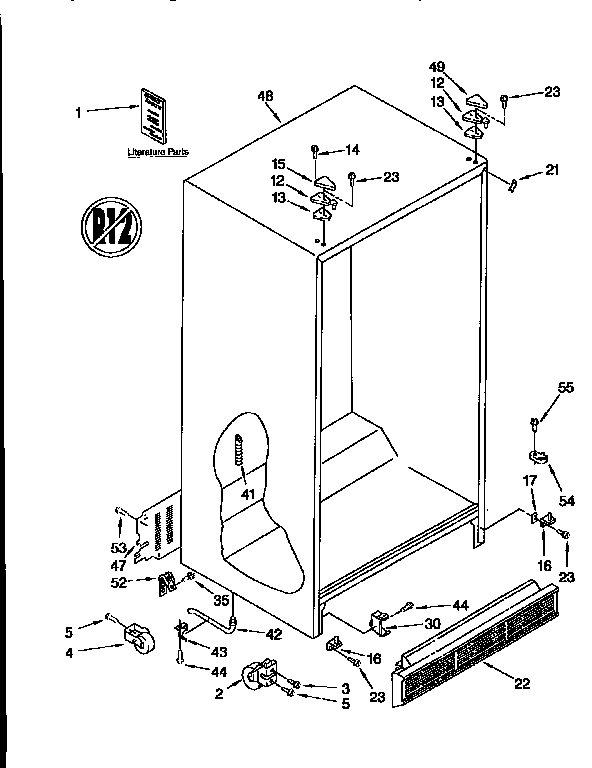 Kenmore 1069557612 cabinet diagram