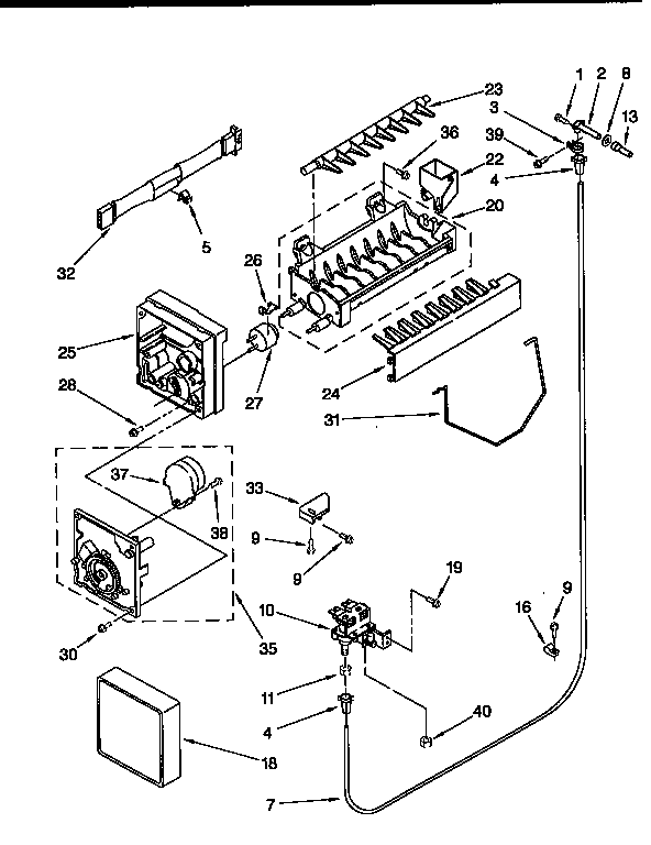 Kenmore 1069557612 icemaker diagram