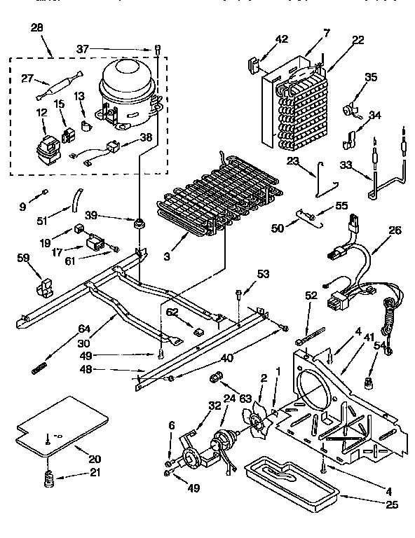 Kenmore 1069555722 unit diagram