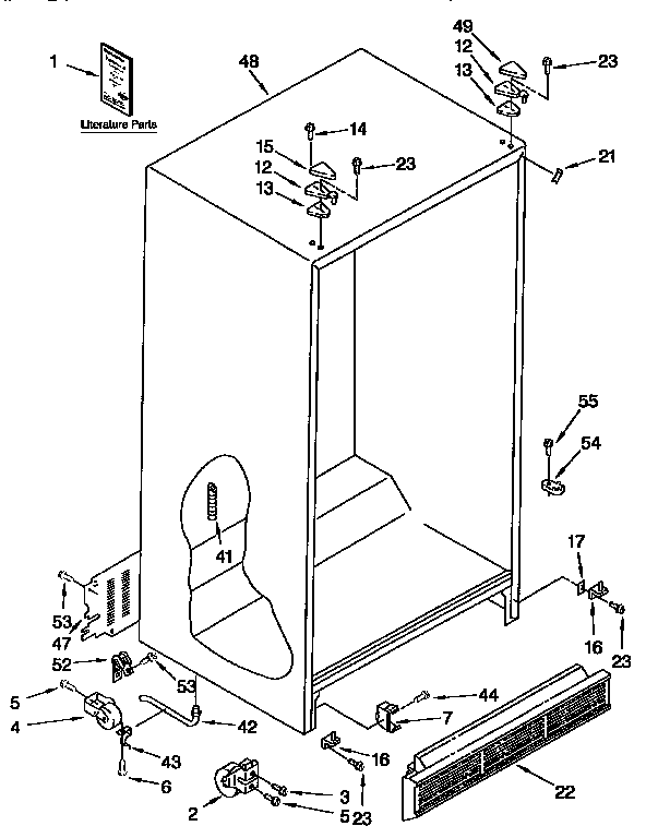 Kenmore 1069552822 cabinet diagram