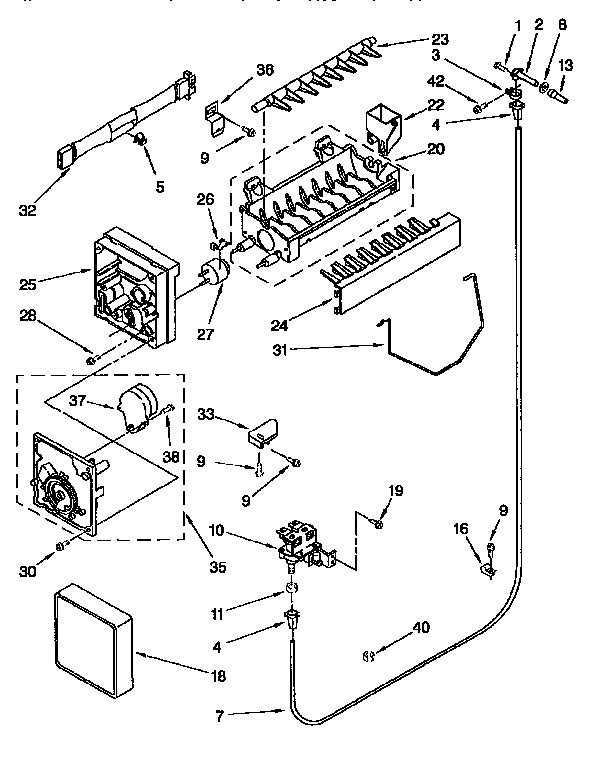 Kenmore 1069552822 icemaker diagram