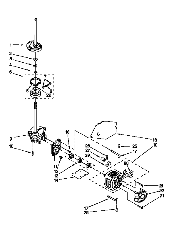 Kenmore 11026808690 brake,clutch,gearcase,motor&pump diagram