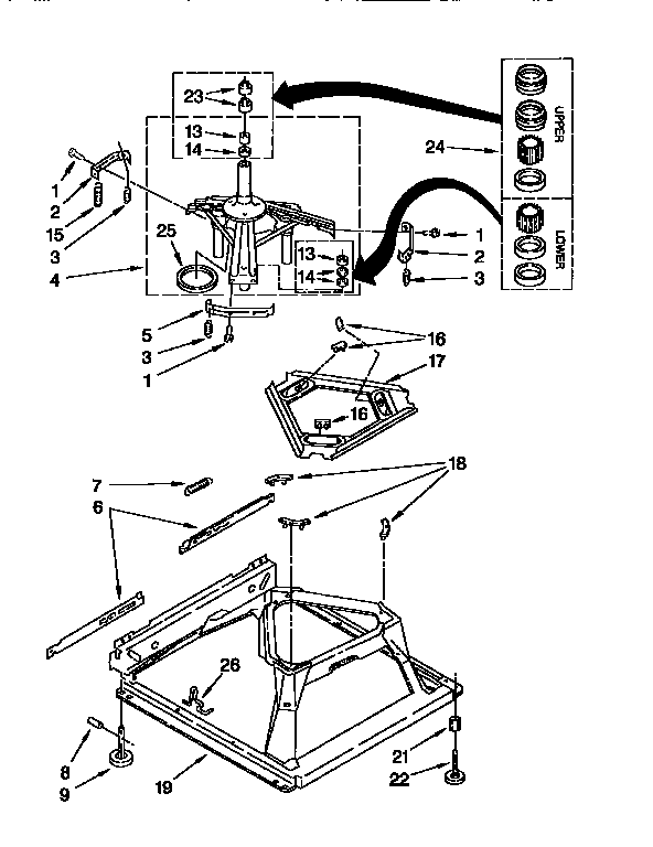 Kenmore 11026808690 machine base diagram