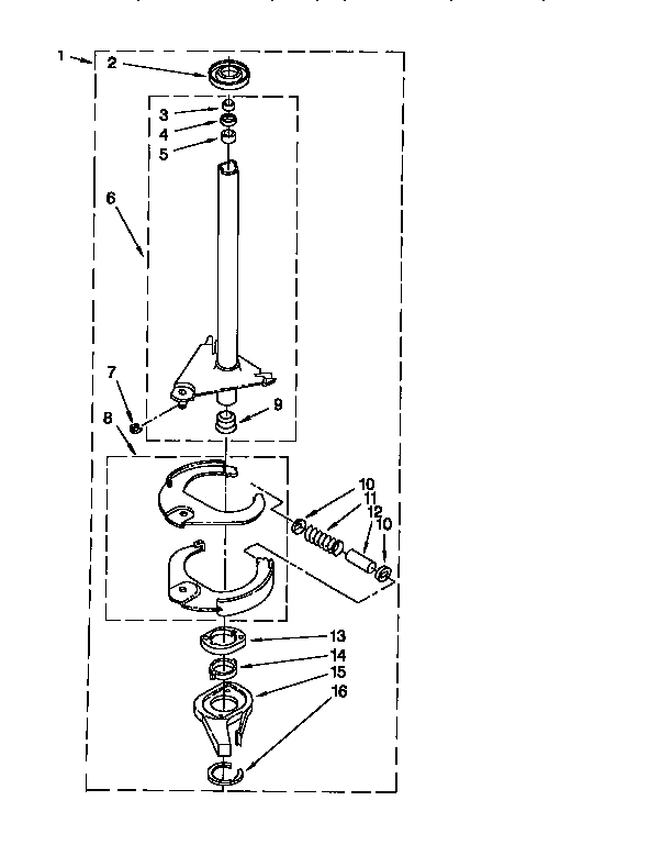 Kenmore 11026808690 brake and drive tube diagram
