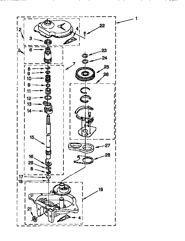 Kenmore 11026808690 gearcase diagram