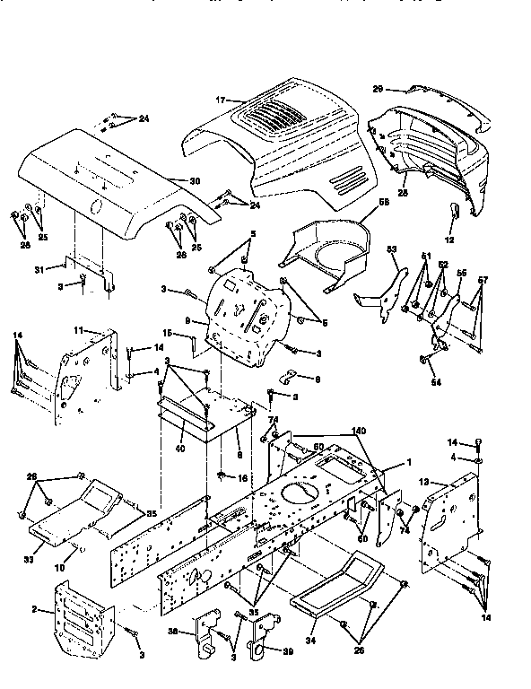 Craftsman 917256523 chassis and enclosures diagram
