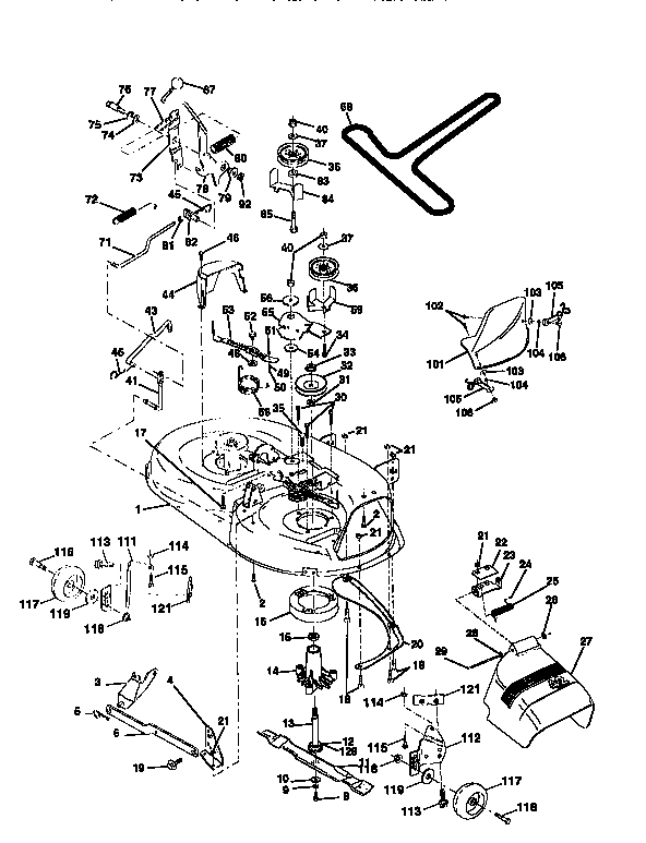 Craftsman 917256523 mower deck diagram