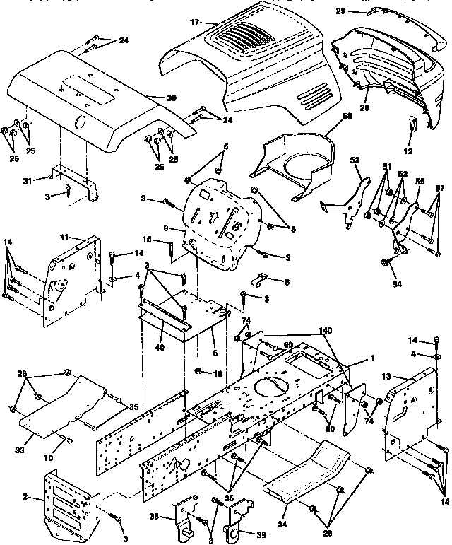Craftsman 917256532 chassis and enclosures diagram