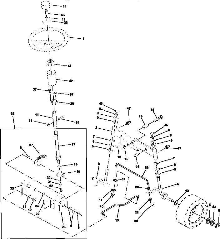 Craftsman 917256532 steering assembly diagram