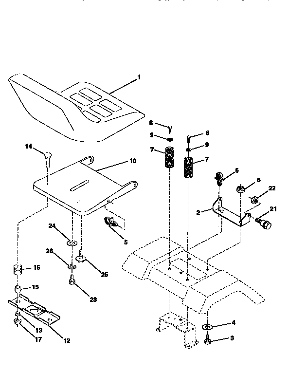 Craftsman 917256532 seat assembly diagram