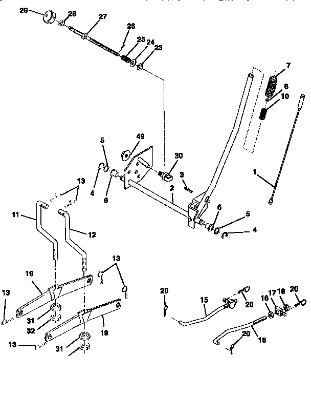 Craftsman 917256532 mower lift diagram