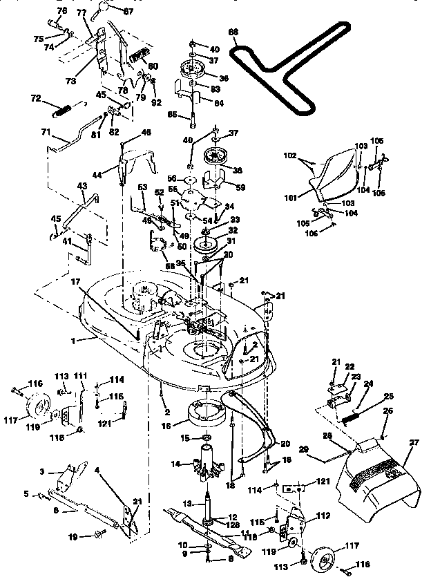 Craftsman 917256532 mower deck diagram