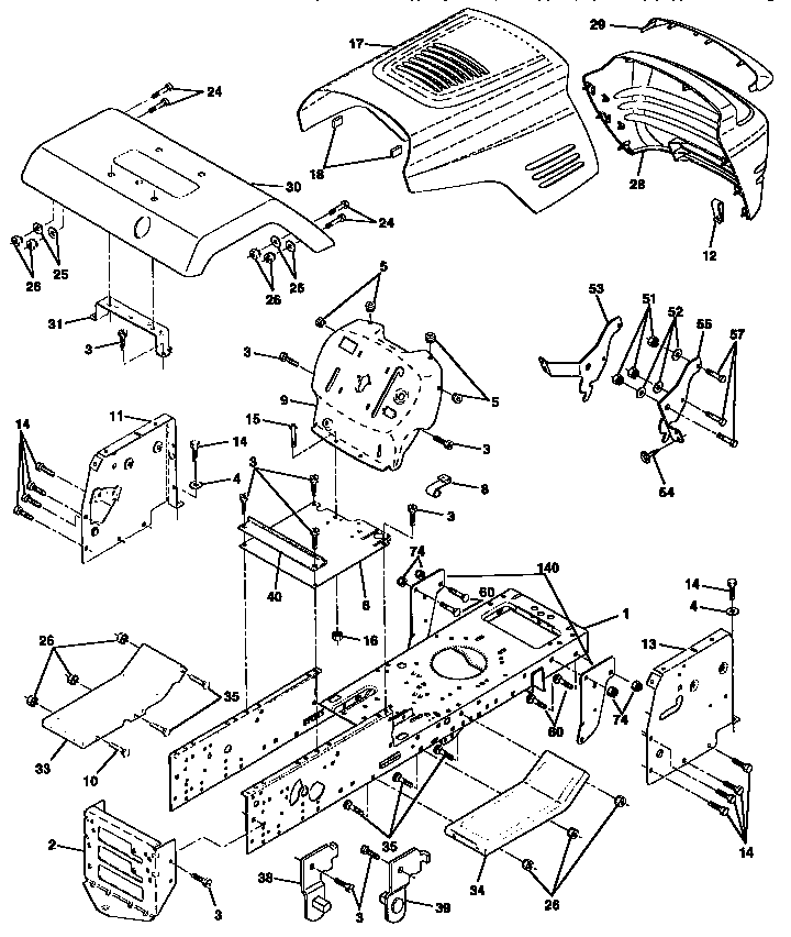 Craftsman 917256380 chassis and enclosures diagram
