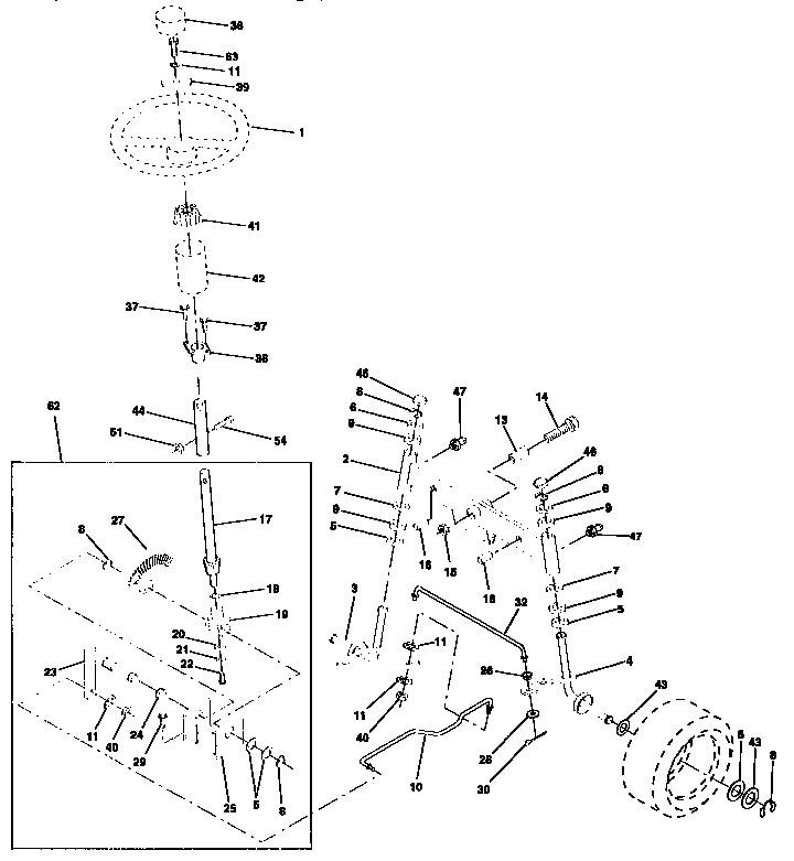Craftsman 917256380 steering assembly diagram