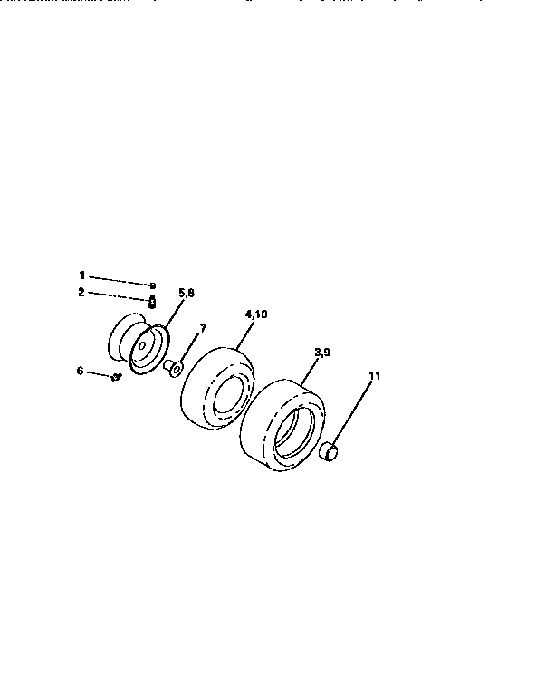 Craftsman 917256380 wheels and tires diagram