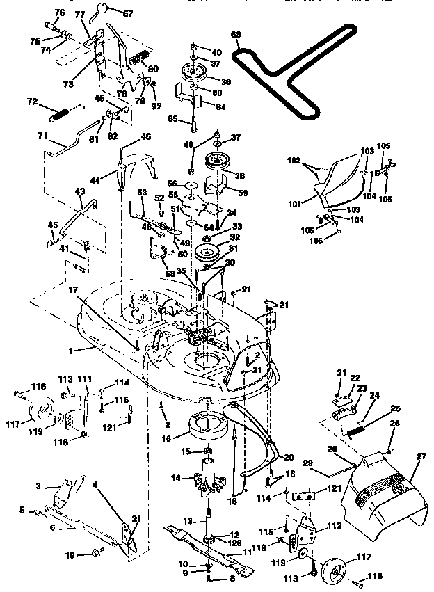 Craftsman 917256380 mower deck diagram