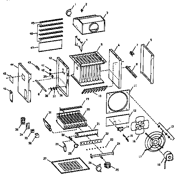Empire UH-1350 functional replacement parts diagram