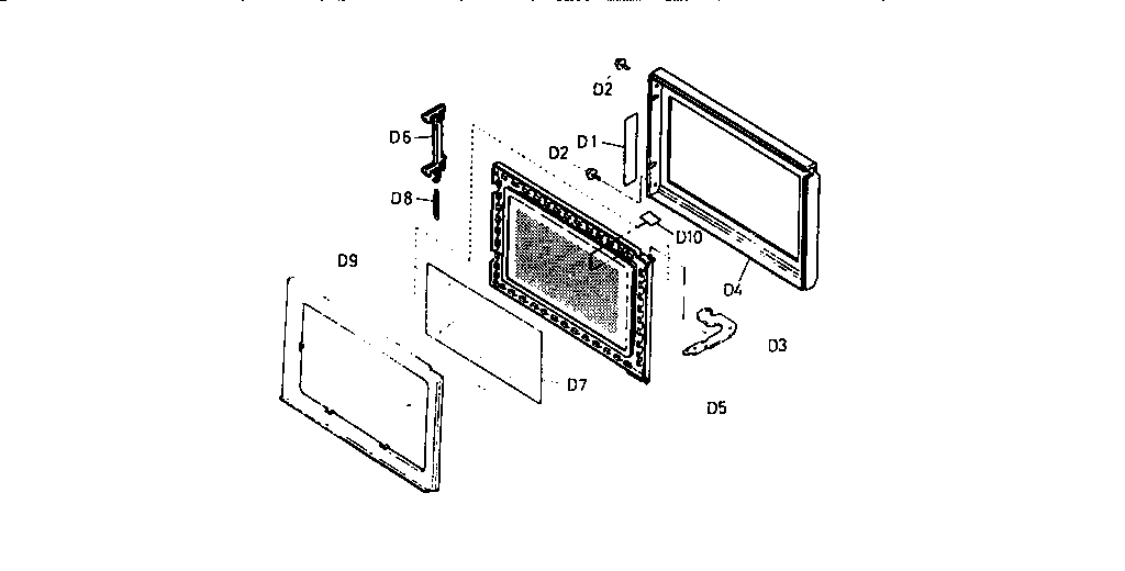 Panasonic NN6813A door assembly diagram