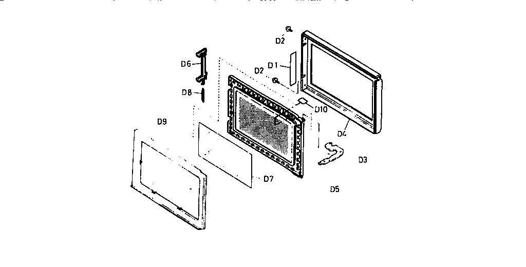 Panasonic NN6603A door assembly diagram