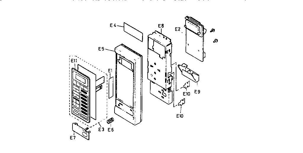 Panasonic NN6603A escutcheon base assembly diagram