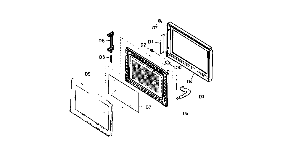 Panasonic NN6563A door assembly diagram