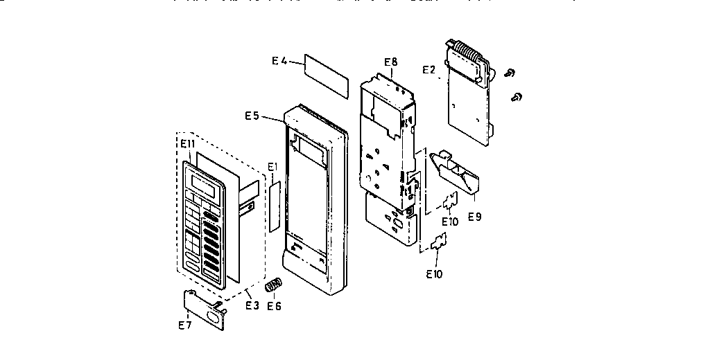 Panasonic NN6563A escutcheon base diagram