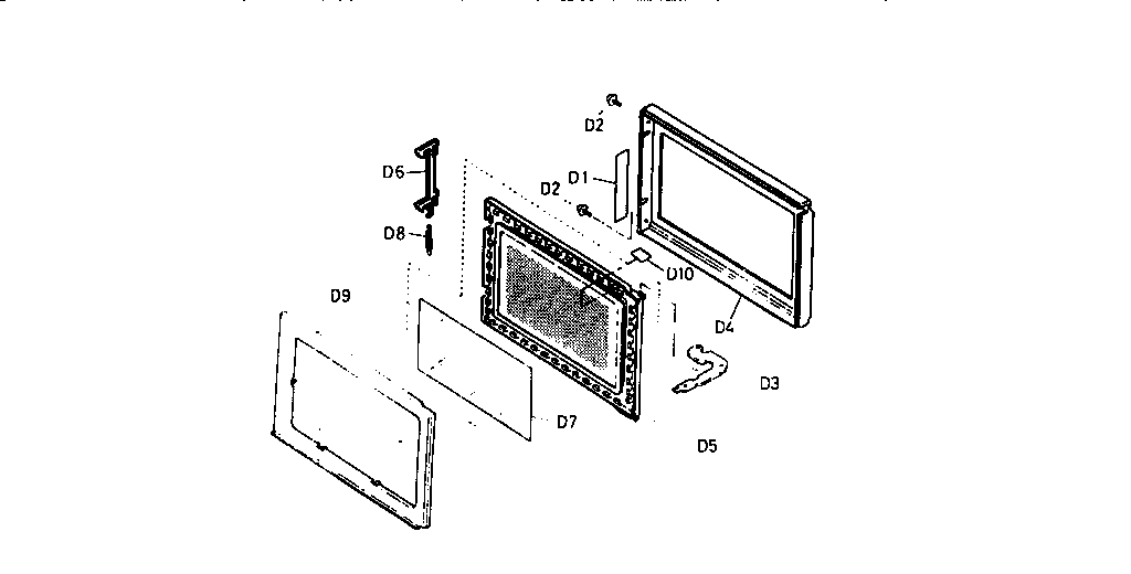 Panasonic NN6523A door assembly diagram