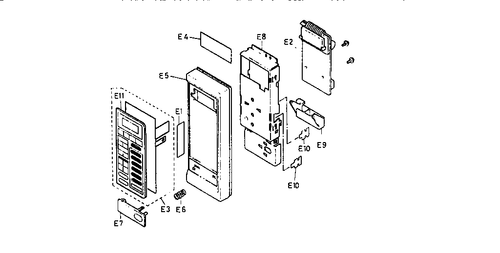 Panasonic NN6523A escutcheon base assembly diagram