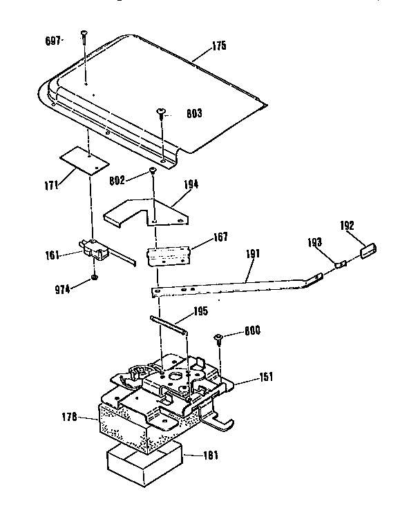 Kenmore 9119354590 door lock section diagram