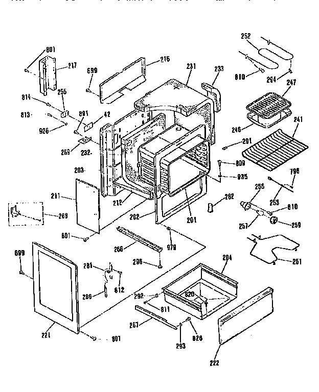 Kenmore 9119354590 body section diagram