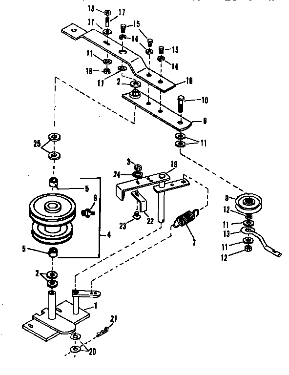 Craftsman 842240642 pulley assembly diagram