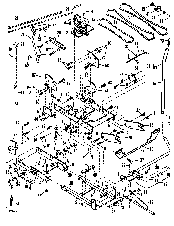 Craftsman 842240561 main frame diagram