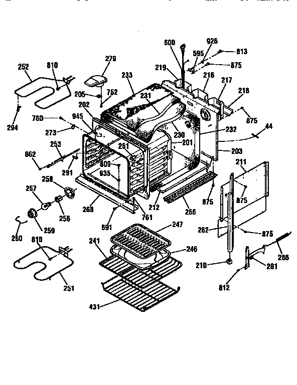 Kenmore 91147069690 body section diagram