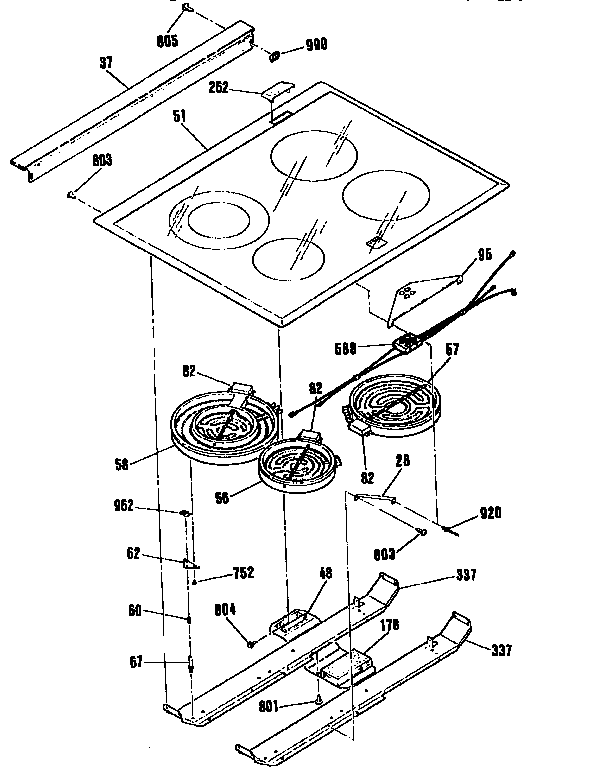 Kenmore 91146769690 main top section diagram