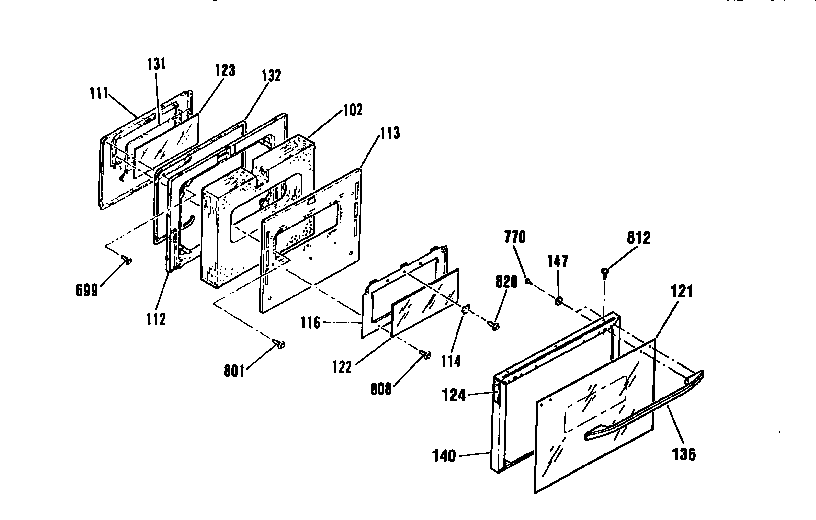 Kenmore 91146565690 door section diagram