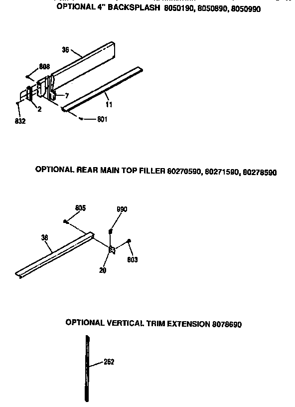 Kenmore 91146565690 optional kits diagram