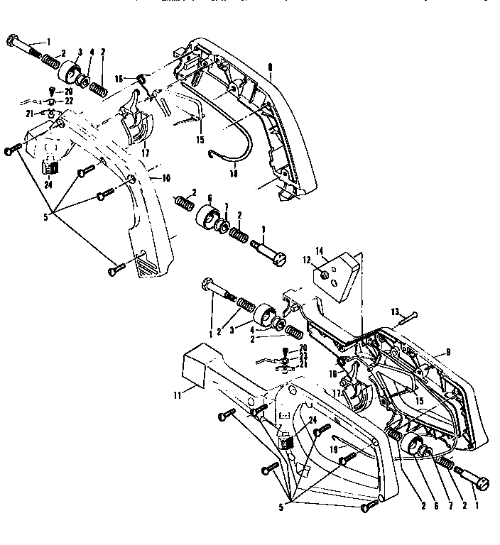 McCulloch PRO MAC 310 600042-10 handle assemblies diagram