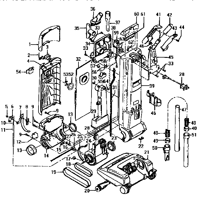 Hoover U6335-930 unit parts diagram