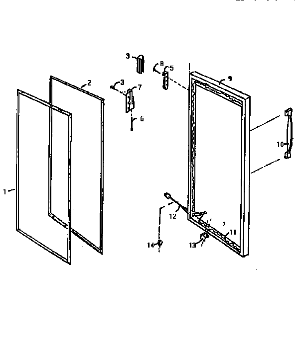 Northland RFG285D door diagram