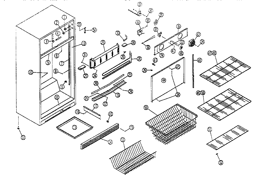 Northland RF265E cabinet diagram