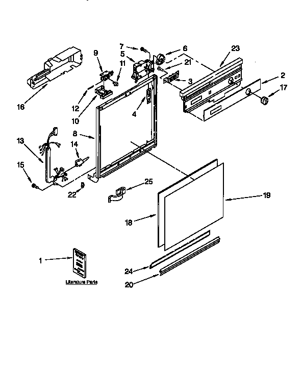 Kenmore 6651644593 frame and console diagram