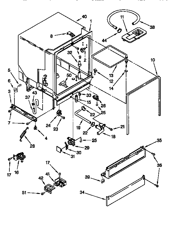 Kenmore 6651644593 tub assembly diagram