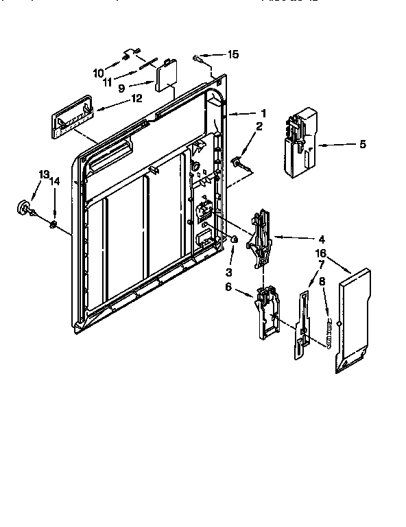 Kenmore 6651644593 inner door diagram