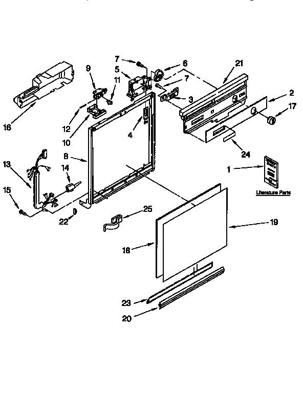 Kenmore 6651514593 frame and console diagram