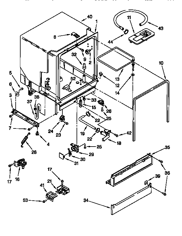 Kenmore 6651514593 tub assembly diagram