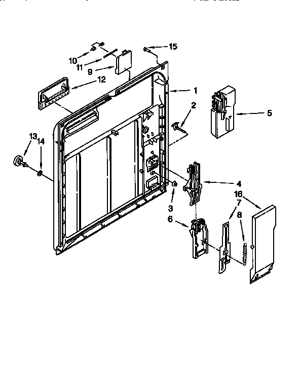 Kenmore 6651514593 inner door diagram