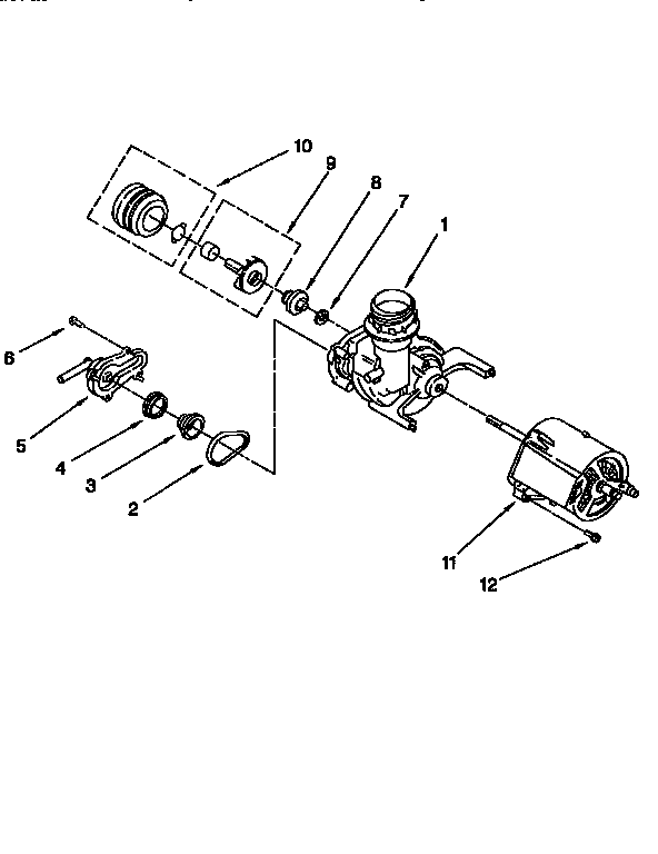 Kenmore 6651514593 pump and motor diagram